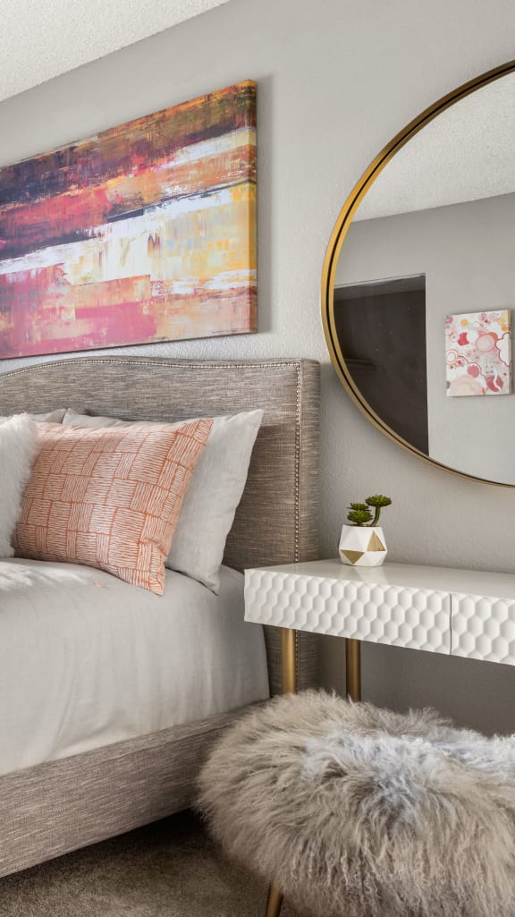 our apartments offer a bedroom with a king size bed